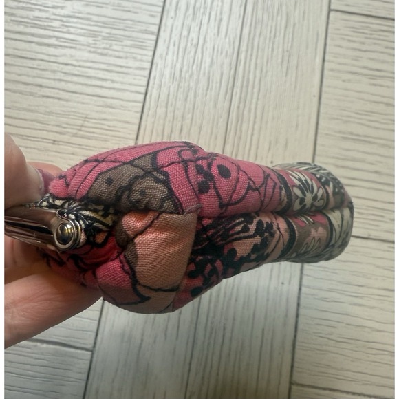 Vera Bradley "MOCHA ROSE"  Double Kisslock Coin Purse.‎ RETIRED PATTERN. 90s - Picture 9 of 9